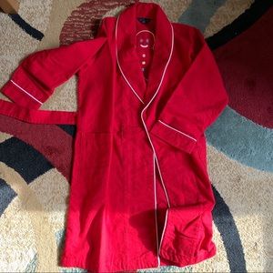 Lands End Red Oversized Cardigan Gingerbread